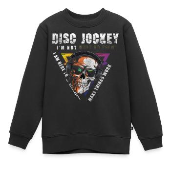 Discjockey Disco Stimmung - Kinder Premium Organic Sweatshirt - Schwarz - Vorne - AI Model Kid Female (0cm)