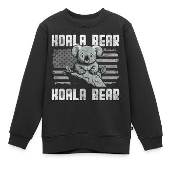 Koalabär Wildnis Beuteltier - Kinder Premium Organic Sweatshirt - Schwarz - Vorne - AI Model Kid Female (0cm)