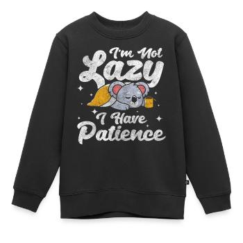 Koalabär Eukalyptus Zootier Tierschutz - Kinder Premium Organic Sweatshirt - Schwarz - Vorne - AI Model Kid Female (0cm)