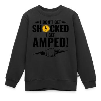Lineman Verstärkt Schock Humor Brave Spannung Arbeit - Kinder Premium Organic Sweatshirt - Schwarz - Vorne - AI Model Kid Female (0cm)