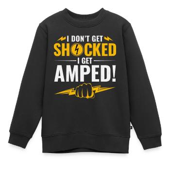 Lineman Verstärkt Schock Humor Brave Spannung Arbeit - Kinder Premium Organic Sweatshirt - Schwarz - Vorne - AI Model Kid Female (0cm)