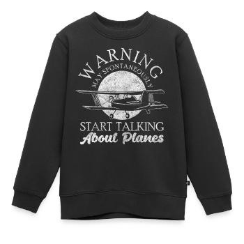 Maquette d’avion Maquettiste Voltige Voltige - Sweat Premium enfant bio - noir - Devant - AI Model Kid Female (0cm)