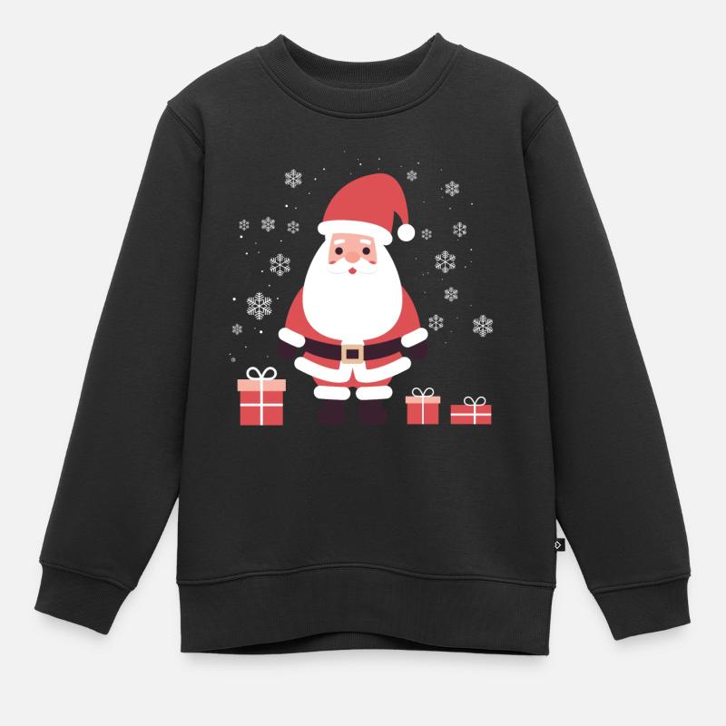 Weihnachtsmann - Kinder Premium Organic Sweatshirt - Schwarz