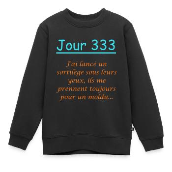 Tag 333 Zauber - Kinder Premium Organic Sweatshirt - Schwarz - Vorne - AI Model Kid Female (0cm)