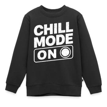 Chill Mode On Relax Relax - Kids Premium Organic Sweatshirt - black - Front - AI Model Kid Female (0cm)