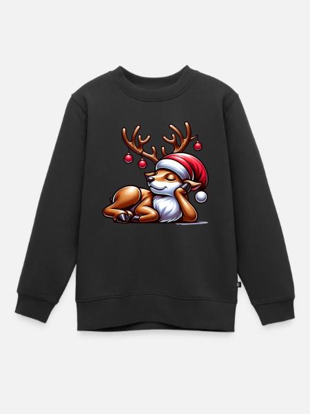 Reindeer - Kids Premium Organic Sweatshirt - black