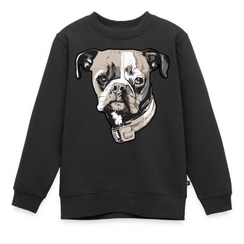 Hund Vierbeiner Frauchen - Kinder Premium Organic Sweatshirt - Schwarz - Vorne - AI Model Kid Female (0cm)