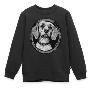 Hundehalter Vierbeiner Tierschutz - Kinder Premium Organic Sweatshirt - Schwarz - Vorne - AI Model Kid Female (0cm)