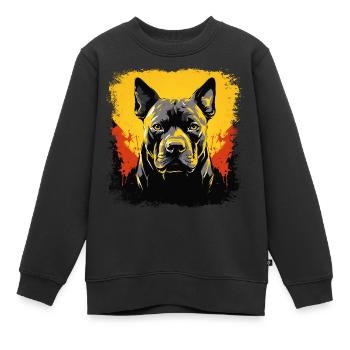 American Staffordshire Terrier - Kinder Premium Organic Sweatshirt - Schwarz - Vorne - AI Model Kid Female (0cm)