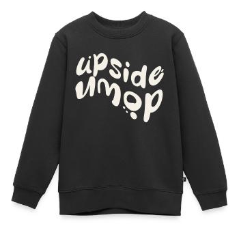 upside down - Kinder Premium Organic Sweatshirt - Schwarz - Vorne - AI Model Kid Female (0cm)