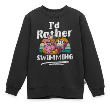 Pool Sports Competition - Kids Premium Organic Sweatshirt - black - Front - AI Model Kid Female (0cm)