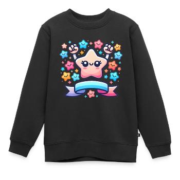 16 Jahre Awesome Star Celebration - Kinder Premium Organic Sweatshirt - Schwarz - Vorne - AI Model Kid Female (0cm)