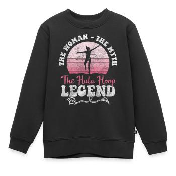 Femme de fitness mature - Sweat Premium enfant bio - noir - Devant - AI Model Kid Female (0cm)