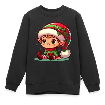 lutin 3 - Sweat Premium enfant bio - noir - Devant - AI Model Kid Female (0cm)