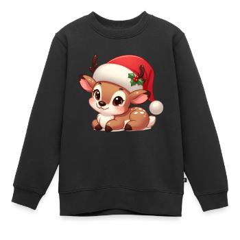 Rudolf 12 - Kinder Premium Organic Sweatshirt - Schwarz - Vorne - AI Model Kid Female (0cm)