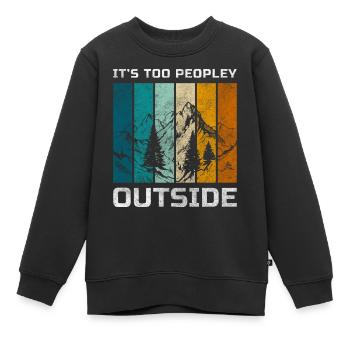 Antisozial Schüchtern Humor Zurückgezogen - Kinder Premium Organic Sweatshirt - Schwarz - Vorne - AI Model Kid Female (0cm)