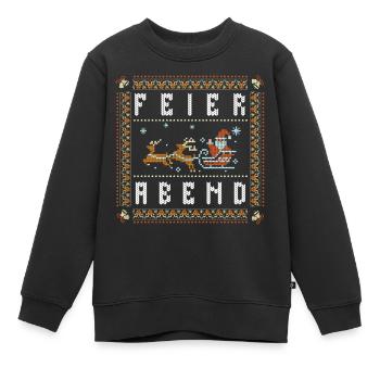 Feierabend Lustiger Weihnachtsspruch - Kinder Premium Organic Sweatshirt - Schwarz - Vorne - AI Model Kid Female (0cm)