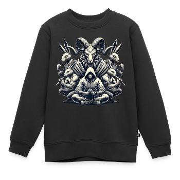 Protect the Unknown Wild Legends - Kids Premium Organic Sweatshirt - black - Front - AI Model Kid Female (0cm)
