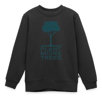Pflanzt mehr Bäume Naturschutz Aktivist - Kinder Premium Organic Sweatshirt - Schwarz - Vorne - AI Model Kid Female (0cm)