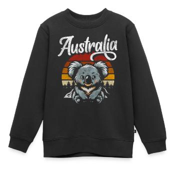 Tourisme de l’Outback Exotique - Sweat Premium enfant bio - noir - Devant - AI Model Kid Female (0cm)