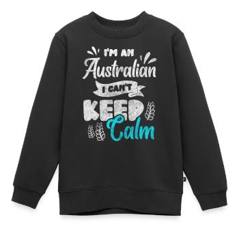 Australien Urlaub Aussie Urlaubsreif - Kinder Premium Organic Sweatshirt - Schwarz - Vorne - AI Model Kid Female (0cm)