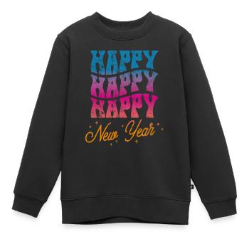 Happy New Year 2025 - Kinder Premium Organic Sweatshirt - Schwarz - Vorne - AI Model Kid Female (0cm)
