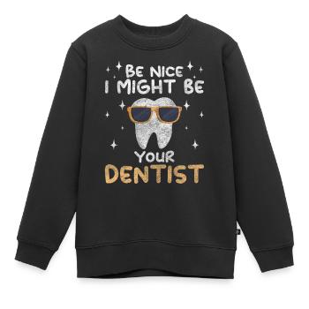 Doctor Pain Medicine Jaw - Kids Premium Organic Sweatshirt - black - Front - AI Model Kid Female (0cm)