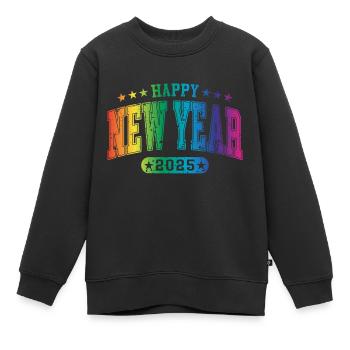 Happy New Year 2025 - Kinder Premium Organic Sweatshirt - Schwarz - Vorne - AI Model Kid Female (0cm)