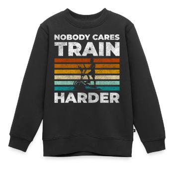 Training Ausdauer Kraft Coach - Kinder Premium Organic Sweatshirt - Schwarz - Vorne - AI Model Kid Female (0cm)