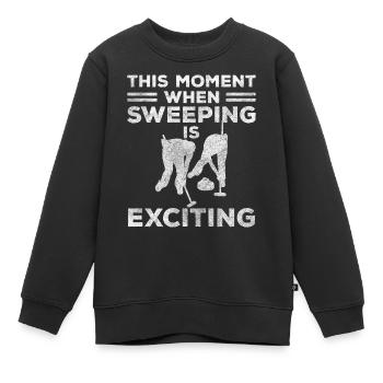 Curling Team Stöcke - Kinder Premium Organic Sweatshirt - Schwarz - Vorne - AI Model Kid Female (0cm)