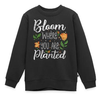 Blumen Duft Liebe Blumenstrauß - Kinder Premium Organic Sweatshirt - Schwarz - Vorne - AI Model Kid Female (0cm)