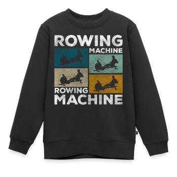 Rameur rameur hardcore - Sweat Premium enfant bio - noir - Devant - AI Model Kid Female (0cm)