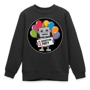 Ich bin 3 Jahre dritter Geburtstag Astronaut - Kinder Premium Organic Sweatshirt - Schwarz - Vorne - AI Model Kid Female (0cm)