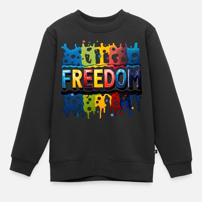 Liberté, Liberté - Sweat Premium enfant bio - noir