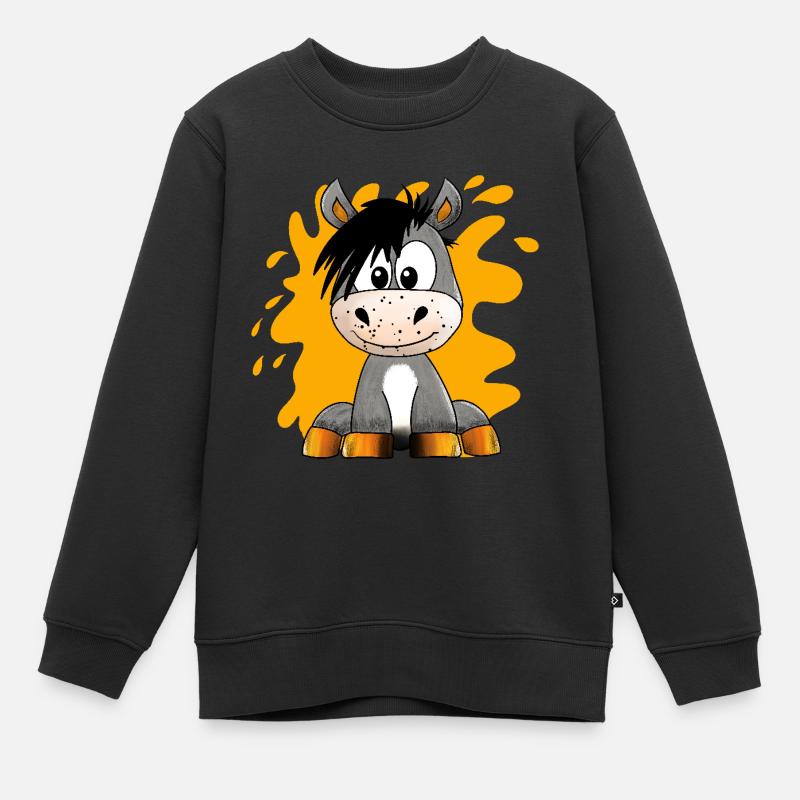 Mignon Poupée Cheval - Sweat Premium enfant bio - noir