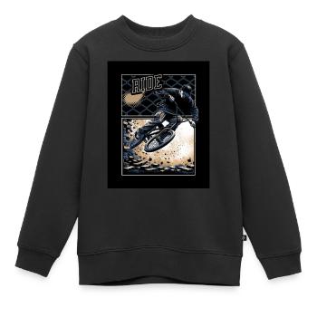 Motard de rue - Sweat Premium enfant bio - noir - Devant - AI Model Kid Female (0cm)