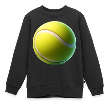 Tennis Tennisball - Kinder Premium Organic Sweatshirt - Schwarz - Vorne - AI Model Kid Female (0cm)