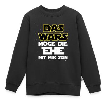 Das wars - Möge die Ehe mit mir sein - Kinder Premium Organic Sweatshirt - Schwarz - Vorne - AI Model Kid Female (0cm)