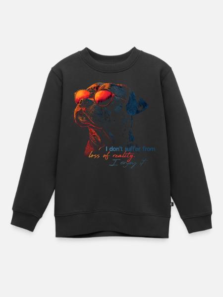 i don't suffer - Kinder Premium Organic Sweatshirt - Schwarz