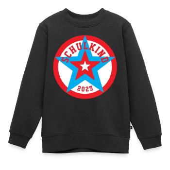 SCHULKIND 2025 - EINSCHULUNG - ERSTER SCHULTAG - Kinder Premium Organic Sweatshirt - Schwarz - Vorne - AI Model Kid Female (0cm)