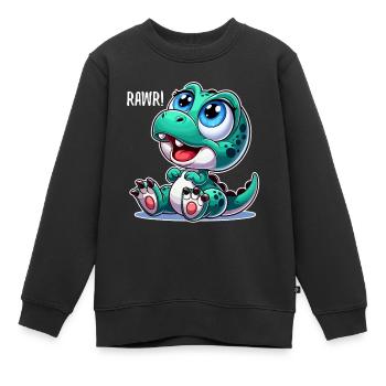 T-Rex Baby Dino Babydino Dinobaby Geschenk - Kinder Premium Organic Sweatshirt - Schwarz - Vorne - AI Model Kid Female (0cm)