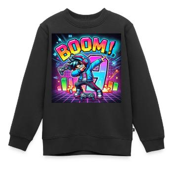 9 ans : Gaming Dab Shirt 9 – Cool Birthday - Sweat Premium enfant bio - noir - Devant - AI Model Kid Female (0cm)