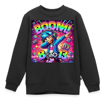 Gaming Dab Geburtstag 13 – Zocker Shirt mit Style - Kinder Premium Organic Sweatshirt - Schwarz - Vorne - AI Model Kid Female (0cm)