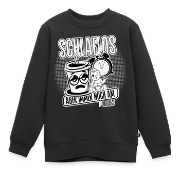 Schlaflos – aber immer noch am leben. Mom Life - Kinder Premium Organic Sweatshirt - Schwarz - Vorne - AI Model Kid Female (0cm)