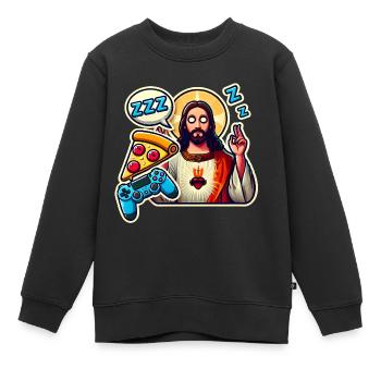 Pixel Gamer Life Eat Sleep Respawn - Kinder Premium Organic Sweatshirt - Schwarz - Vorne - AI Model Kid Female (0cm)