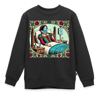 Lustige mittelalterliche Prinzessin in Quarantäne - Kinder Premium Organic Sweatshirt - Schwarz - Vorne - AI Model Kid Female (0cm)