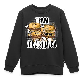 Team Le.Ka.Se.Mi.Gu – Brotzeit Crew. - Kinder Premium Organic Sweatshirt - Schwarz - Vorne - AI Model Kid Female (0cm)
