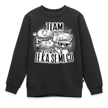 Team Le.Ka.Se.Mi.Gu – Brotzeit Crew - Kinder Premium Organic Sweatshirt - Schwarz - Vorne - AI Model Kid Female (0cm)