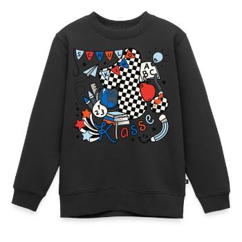 Schulkind 2026 Einschulung erste Klasse Doodle - Kinder Premium Organic Sweatshirt - Schwarz - Vorne - AI Model Kid Female (0cm)