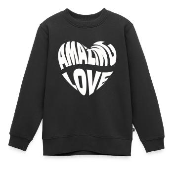 L’amour est incroyable - Sweat Premium enfant bio - noir - Devant - AI Model Kid Female (0cm)